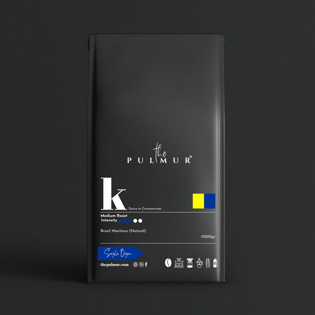 PULMUR .k Medium Roast Coffee - 100% Brazil Maritaca Natural single origin